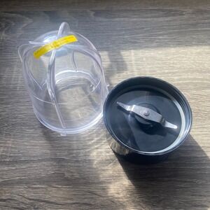 Magic Bullet Replacement Cup and Blade Assembly Clear Black Blender